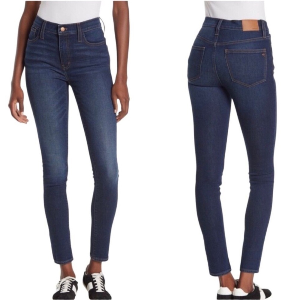 Madewell Dark Wash Skinny Skinny Raw Hem Jeans Size 28